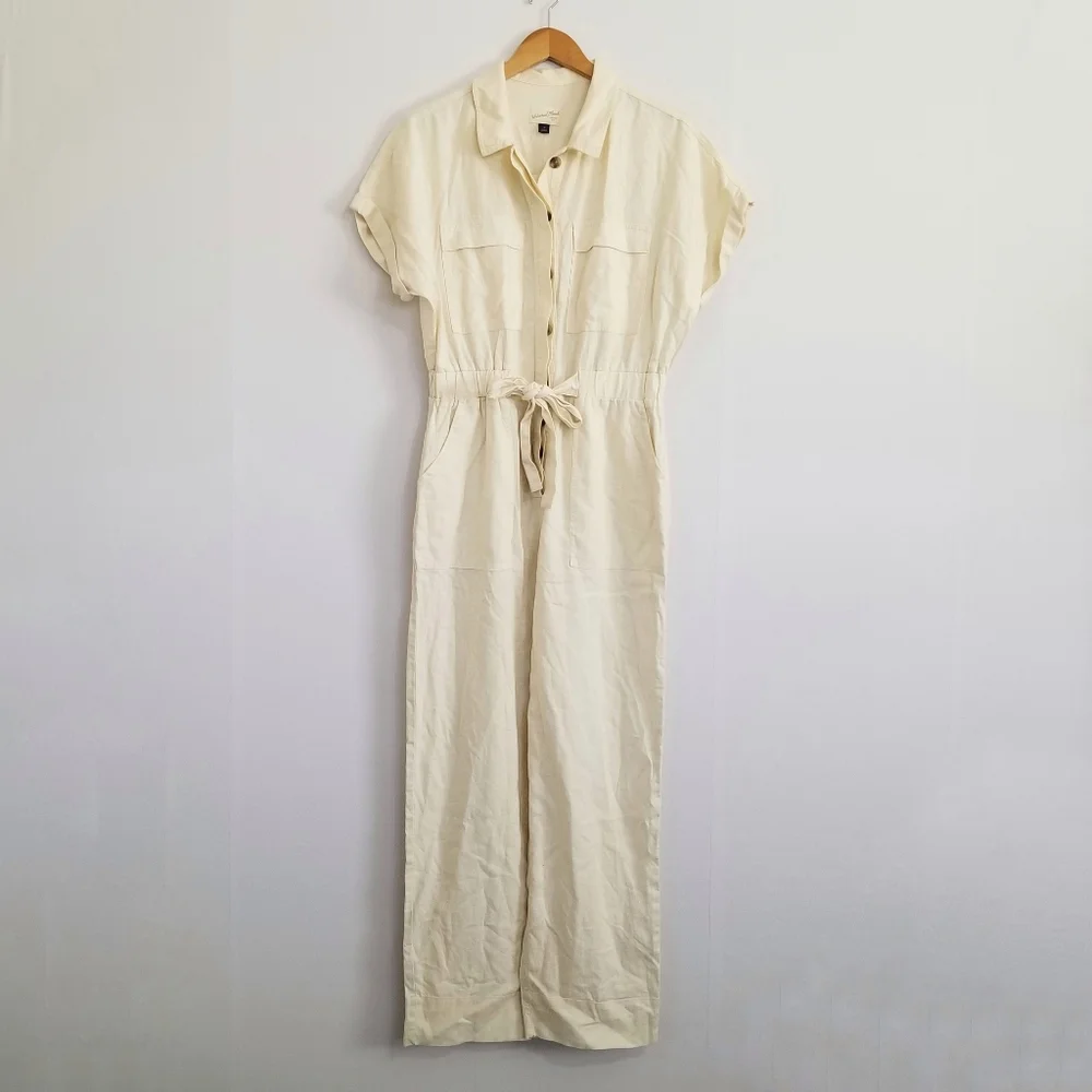 Universal Thread Cream Short-Sleeve Utility Jumpsuit - Picture 2 of 12